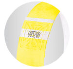 sigel evenementenbandjes ´Super Soft´, fluorescerend, geel