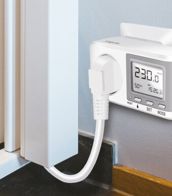 LogiLink energiekostenmeter met CO2-emissie berekening, wit/zilver