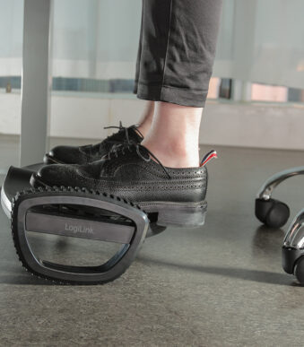 LogiLink voetenwip, compact, zwart