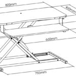 LogiLink zit-sta workstation met toetsenbordblad, zwart