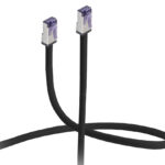 FLEXLINE patchkabel, Cat. 6A, S/FTP, zeer flexibel, zwart, 0,25m