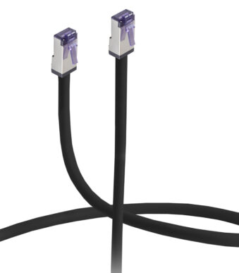 FLEXLINE patchkabel, Cat. 6A, S/FTP, zeer flexibel, zwart, 0,25m