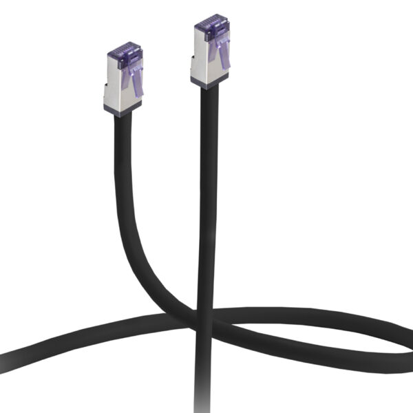 FLEXLINE patchkabel, Cat. 6A, S/FTP, zeer flexibel, zwart, 0,25m