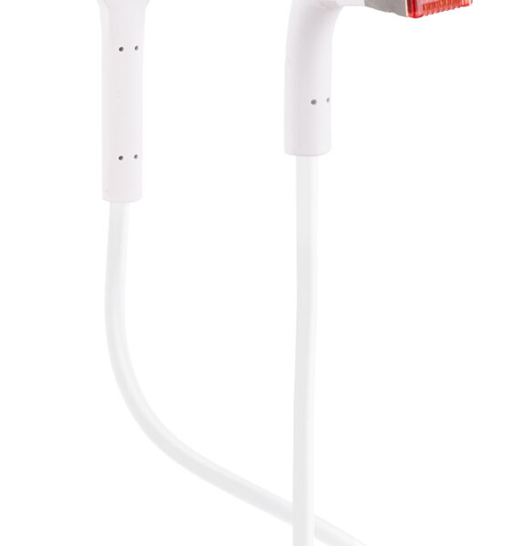 FLEXLINE patchkabel Cat. 6A, U/FTP, buigzaam, wit, 0,25 m