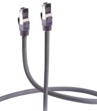 FLEXLINE patchkabel Cat. 6A, U/FTP, betreedbaar, grijs, 0,5 m