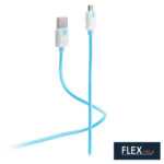 FLEXLINE data- en laadkabel, USB-A - USB-B, blauw, 2,0 m