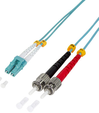 LogiLink LWL Patchkabel, LC-Duplex - 2 x ST, OM3, 1,0 m