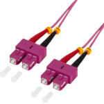 LogiLink LWL Patchkabel, SC-Duplex - SC-Duplex, OM4, 1,0 m