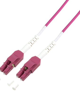 LogiLink Uniboot LWL patchkabel, 2x LC-Duplex, OM4, 0,5 m