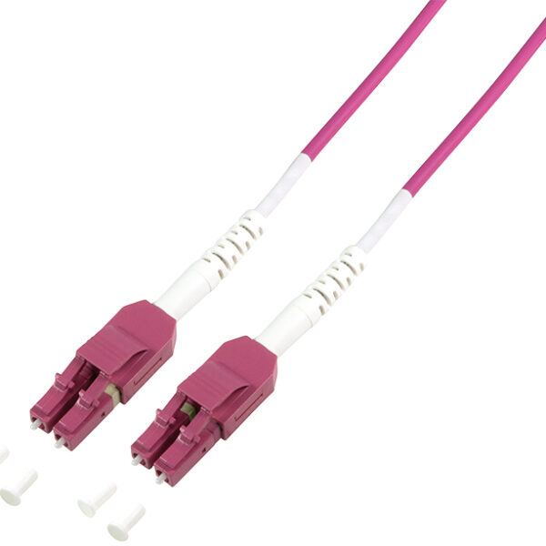 LogiLink Uniboot LWL patchkabel, 2x LC-Duplex, OM4, 0,5 m
