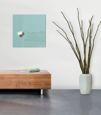 sigel glas-magneetbord Artverum, aquamarijn, (B)480 mm