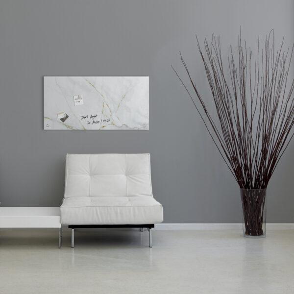 sigel glas-magneetbord Artverum Design Marble en Gold