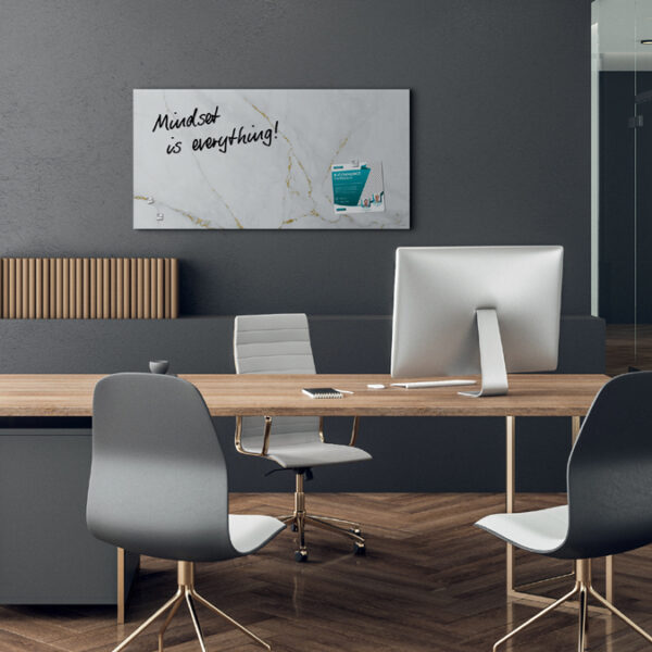 sigel glas-magneetbord Artverum Design Marble en Gold