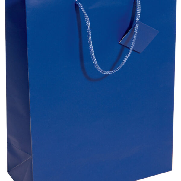 sigel geschenktas, met matte lak, grootte: L, ultramarijnblauw