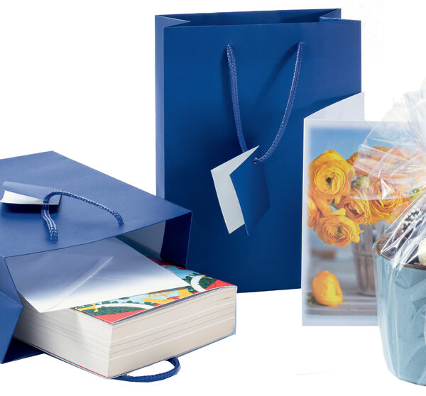 sigel geschenktas, met matte lak, grootte: S, ultramarijnblauw