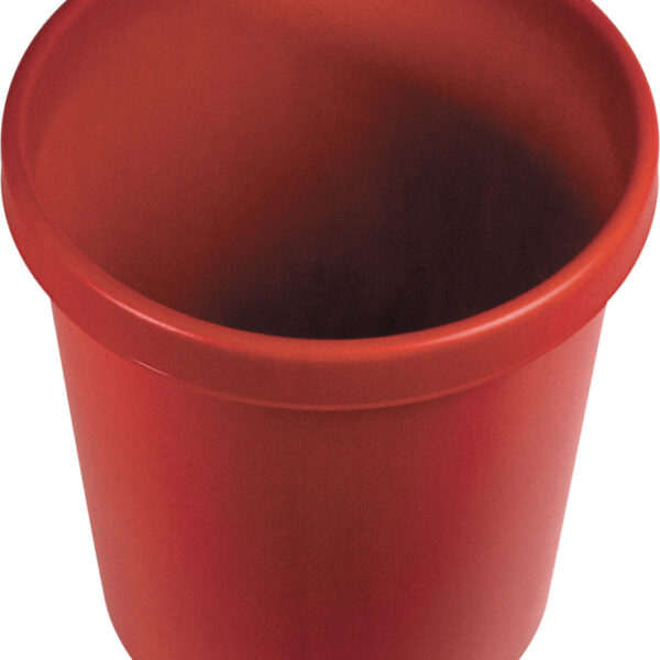 helit prullenbak 'the german', 18 liter, PE, rond, rood