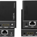 LogiLink HDMI Extender Set via LAN, POC/IR, 60 m, zwart