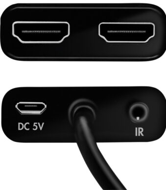 LogiLink 4K/60 Hz HDMI Splitter, Downscaler, EDID, 2-voudig, zwart