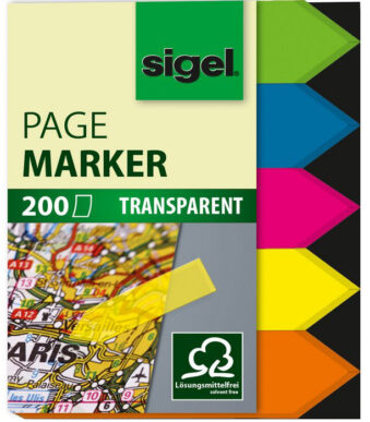 sigel kleefstrips folie pijl, 45 x 12 mm, 200 vel