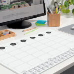 sigel papieren schrijfonderlegger / muurkalender, zwart-wit