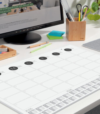 sigel papieren schrijfonderlegger / muurkalender, zwart-wit