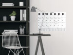 sigel papieren schrijfonderlegger / muurkalender, zwart-wit