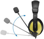 LogiLink Headset High Quality, met gevoerde oorkappen, zwart/goud