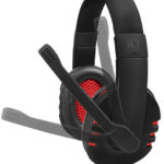 LogiLink USB-Headset High Quality, met microfoon, zwart/rood