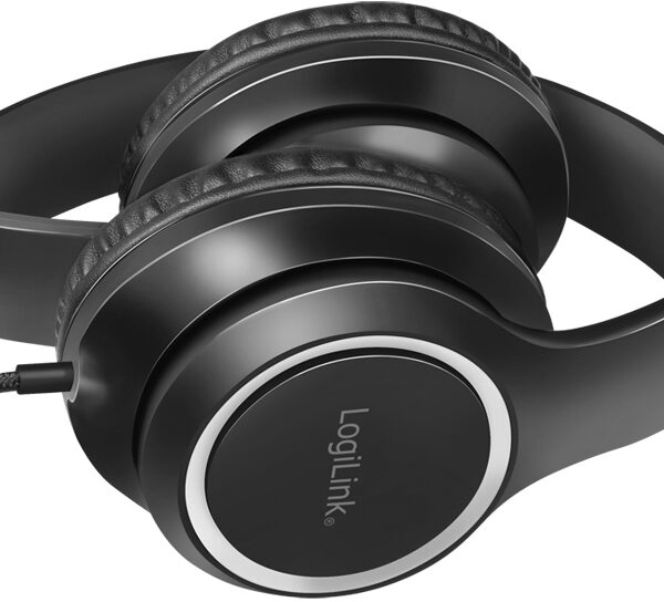 LogiLink Stereo Headset High Quality, met microfoon, zwart