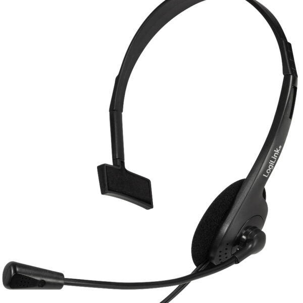 LogiLink Mono Headset, met microfoon, 3,5 mm Jackplug
