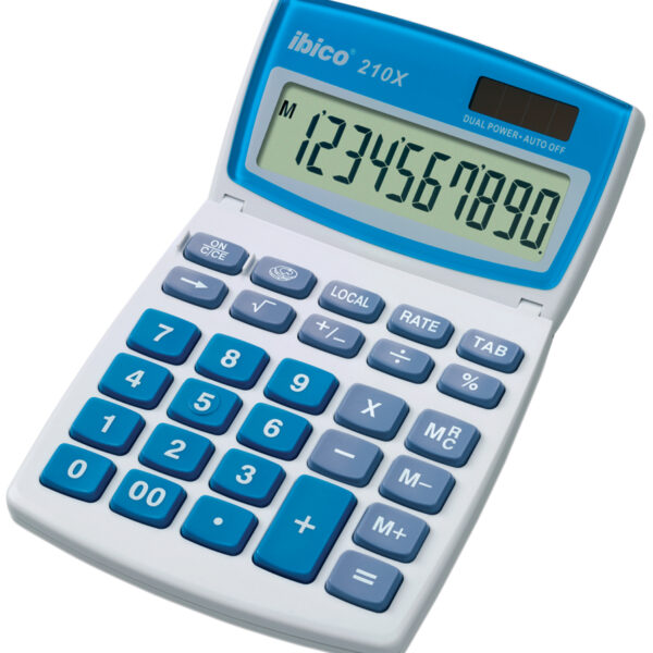 ibico desktop rekenmachine 210X, 10-cijferig LCD-display