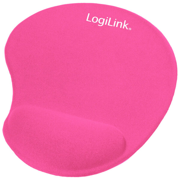 LogiLink gel polssteun met muismat, roze
