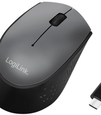 LogiLink draadloze muis USB-C, zwart