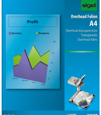 sigel Inkjet-Folie, DIN A4, transparant, helder, 100 my