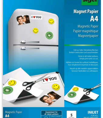 sigel Inkjet-magneetpapier, speciaalcoating, DIN A4, wit, 5 vel