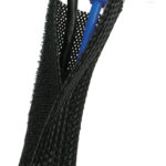 LogiLink kabelbundel-slang, stoffen slang, zwart, 1,80 m