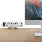 LogiLink klembevestiging voor stekkerdooslijst, wit