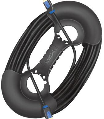LogiLink kabeloproller, voor 2 - 20 m kabel, zwart