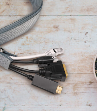 LogiLink kabelslang met ritssluiting, 1,0 m, grijs