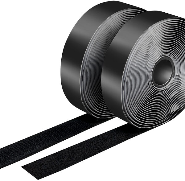 LogiLink klittenband, set van 2, 25 mm x 5 m, zwart