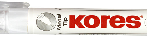 Kores correctiestift ´Metal Tip´, wit, inhoud: 10 ml