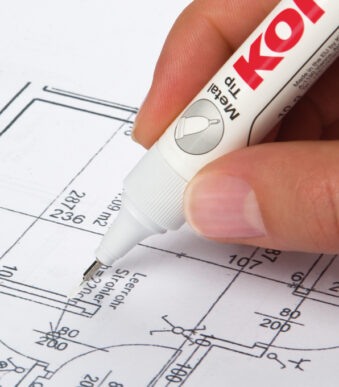 Kores correctiestift ´Metal Tip´, wit, inhoud: 10 ml
