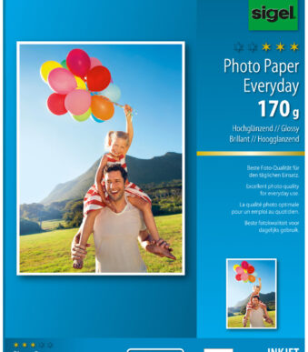 sigel inkjet-fotopapier Everyday, A4, hoogglanzend, 170 g/m2, 20 vel