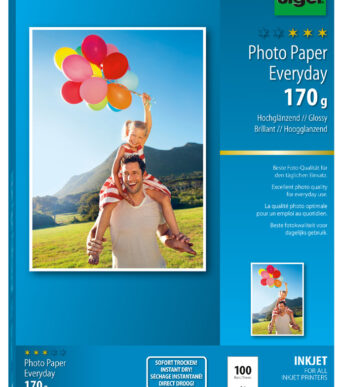 sigel inkjet-fotopapier Everyday, A4, hoogglanzend, 170 g/m2, 100 vel