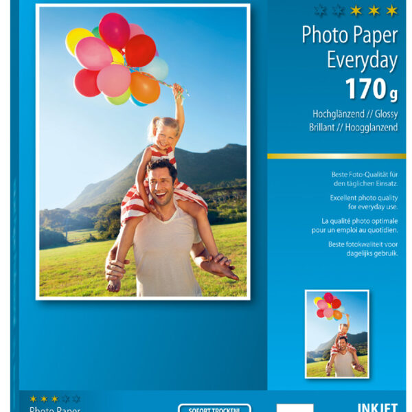 sigel inkjet-fotopapier Everyday, A4, hoogglanzend, 170 g/m2, 100 vel