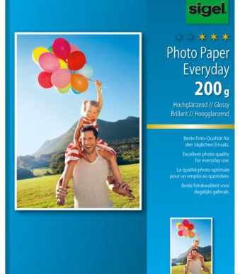 sigel inkjet-fotopapier Everyday, 10 x 15 cm, 200 g/m2, wit, 72 vel