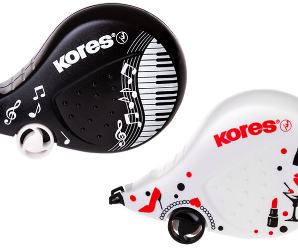 Kores wegwerp-correctieroller ´BLACK & WHITE´