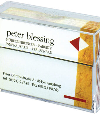 sigel visitekaartjes-box, hardplastic, glashelder, met deksel