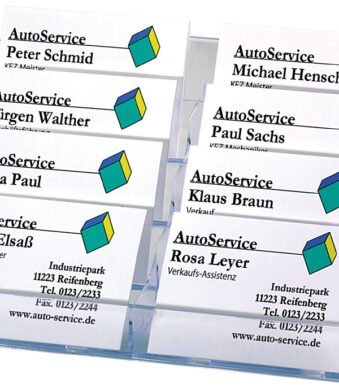 sigel visitekaarthouder 8-vaks glashelder