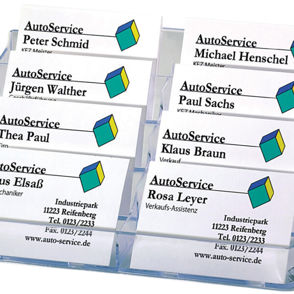 sigel visitekaarthouder 8-vaks glashelder